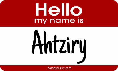 Hello my name is Ahtziry png download