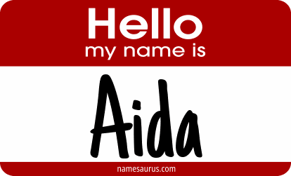 Hello my name is Aida png download