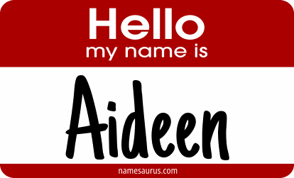 Hello my name is Aideen png download