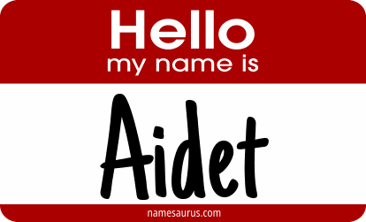 Hello my name is Aidet png download