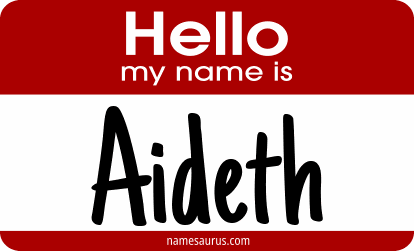 Hello my name is Aideth png download