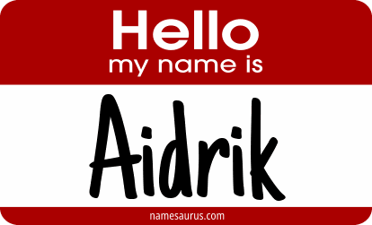 Hello my name is Aidrik png download