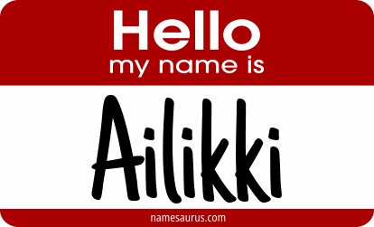 Hello my name is Ailikki png download