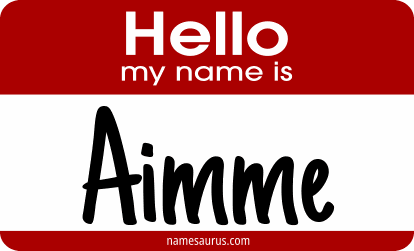 Hello my name is Aimme png download