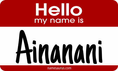 Hello my name is Ainanani png download