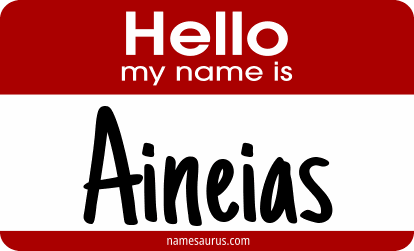 Hello my name is Aineias png download