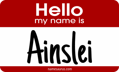 Hello my name is Ainslei png download