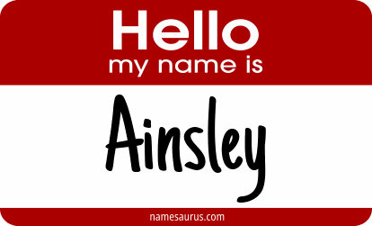 Hello my name is Ainsley png download