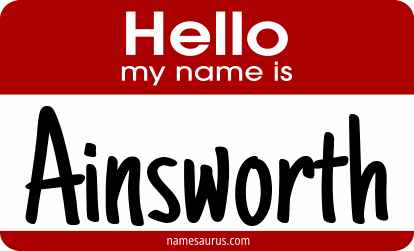Hello my name is Ainsworth png download
