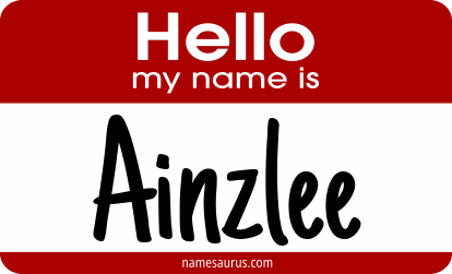 Hello my name is Ainzlee png download