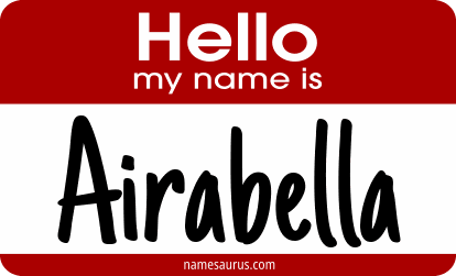 Hello my name is Airabella png download