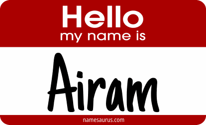 Hello my name is Airam png download