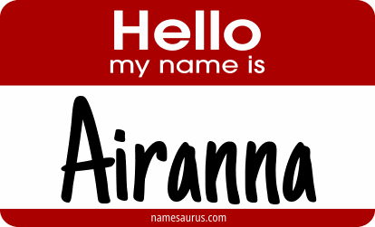 Hello my name is Airanna png download