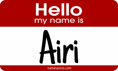 Hello my name is Airi png download