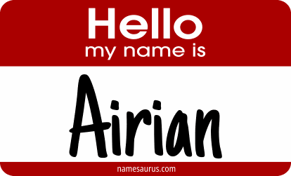 Hello my name is Airian png download