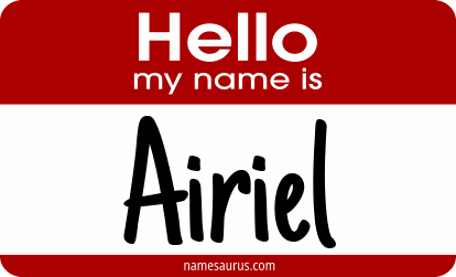Hello my name is Airiel png download