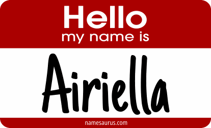 Hello my name is Airiella png download