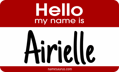 Hello my name is Airielle png download