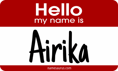 Hello my name is Airika png download