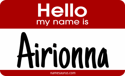 Hello my name is Airionna png download