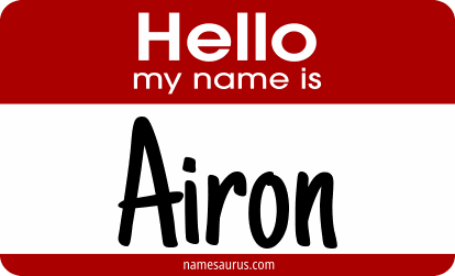 Hello my name is Airon png download