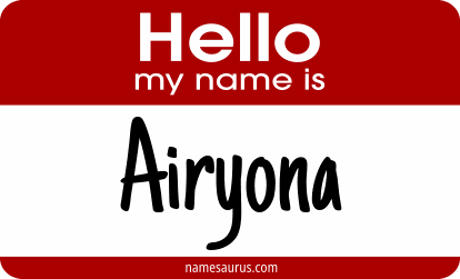 Hello my name is Airyona png download