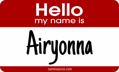 Hello my name is Airyonna png download