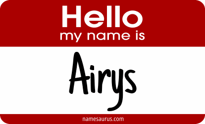 Hello my name is Airys png download
