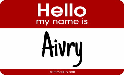 Hello my name is Aivry png download