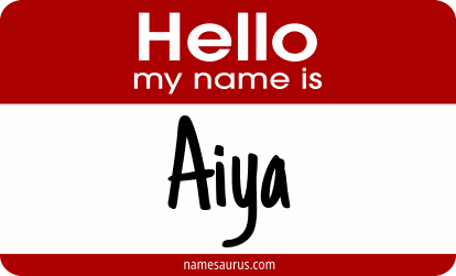 Hello my name is Aiya png download