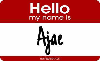 Hello my name is Ajae png download
