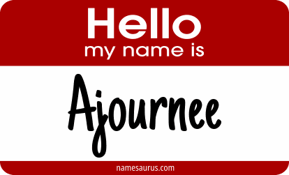 Hello my name is Ajournee png download