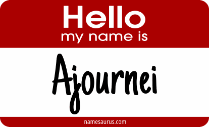 Hello my name is Ajournei png download