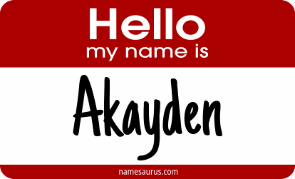 Hello my name is Akayden png download