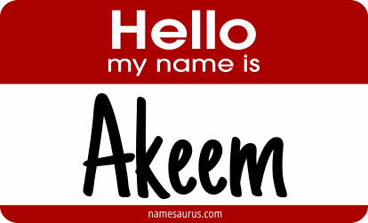 Hello my name is Akeem png download