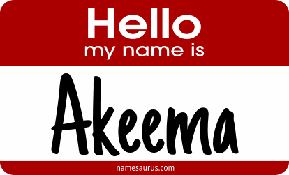 Hello my name is Akeema png download