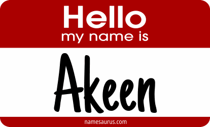 Hello my name is Akeen png download