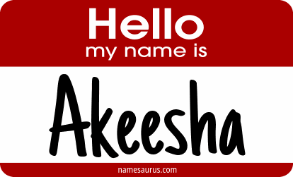 Hello my name is Akeesha png download