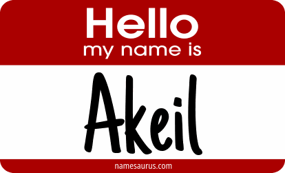 Hello my name is Akeil png download