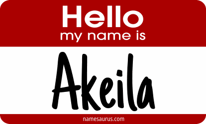 Hello my name is Akeila png download