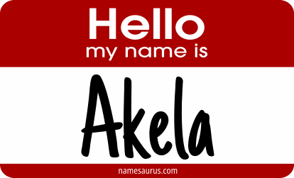 Hello my name is Akela png download