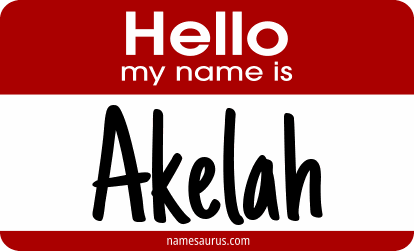Hello my name is Akelah png download