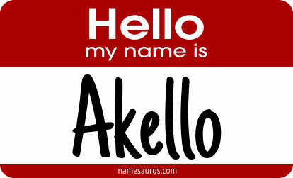Hello my name is Akello png download
