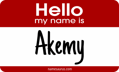 Hello my name is Akemy png download