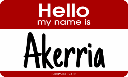 Hello my name is Akerria png download