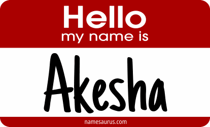 Hello my name is Akesha png download