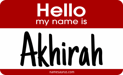 Hello my name is Akhirah png download