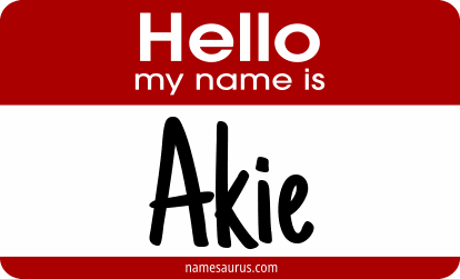 Hello my name is Akie png download