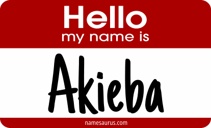 Hello my name is Akieba png download