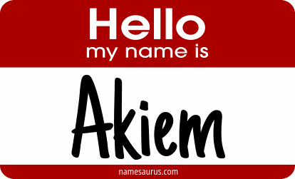 Hello my name is Akiem png download